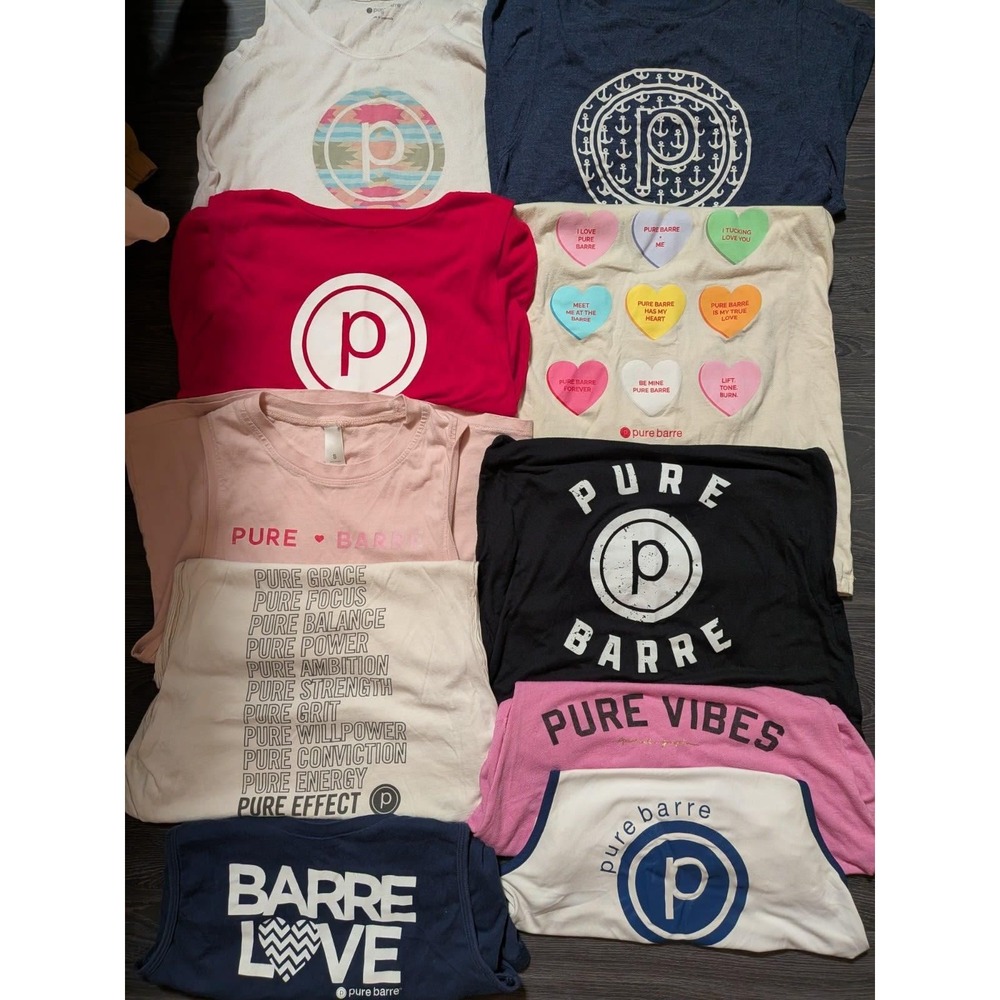 Pure Barre Spiritual Gangster 100% Cotton 10-Tank Bundle XS-M